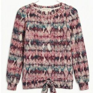 French Laundry Waffle Knit Long Sleeve Top Sz Small Purple, Pink & Aqua Colors